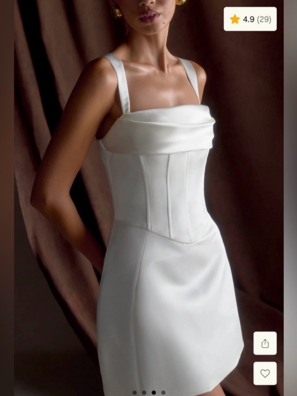 Meshki Isabel Satin Corset Mini Dress - Picture 2 of 4